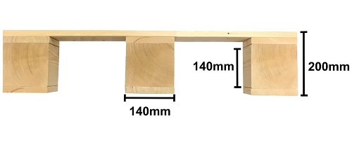Palettenmöbel hergestellt in BRD 90 x 200 LIPA Palettenbett Bett Holz Massivholzbett 90 100 120 140 160 180 200 x 200cm
