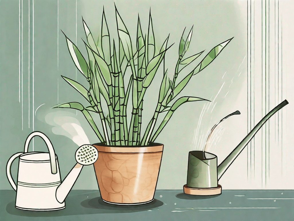A lucky bamboo plant in a stylish pot