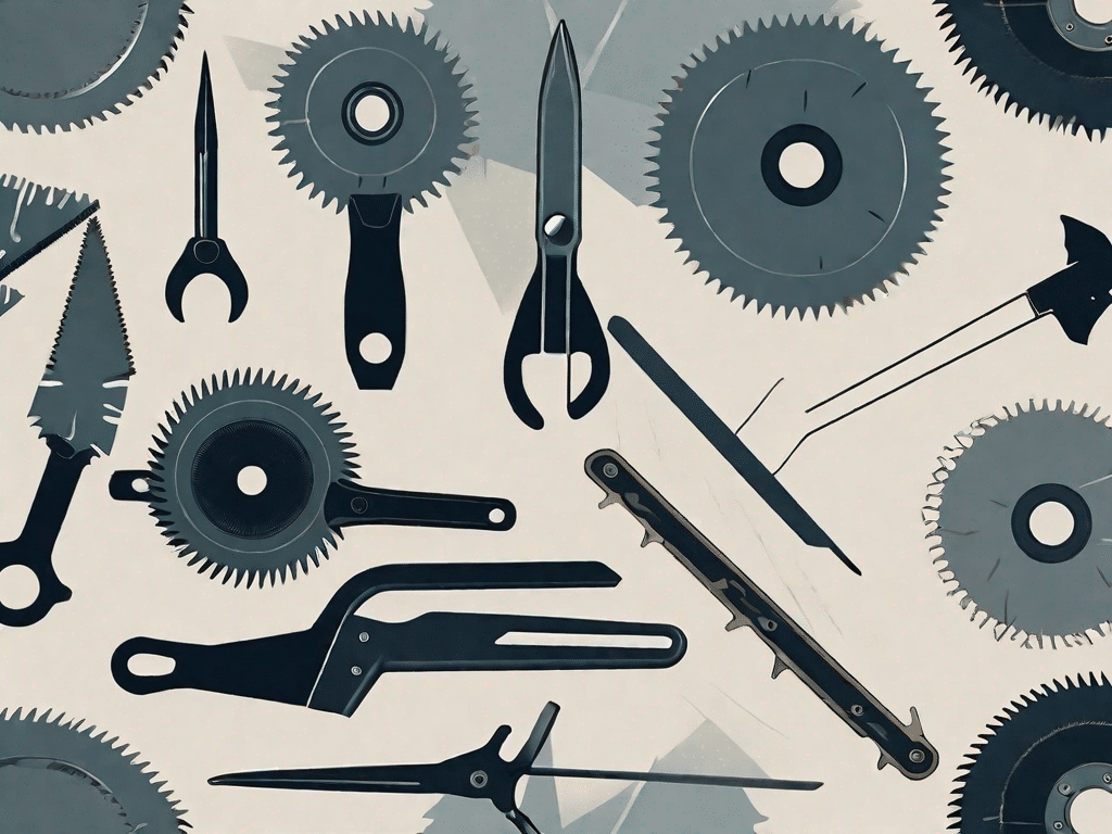 A variety of saw blades