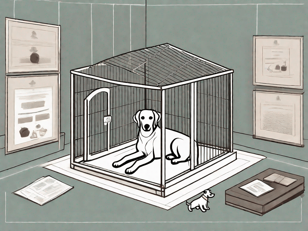 A spacious dog kennel built with various sections including sleeping