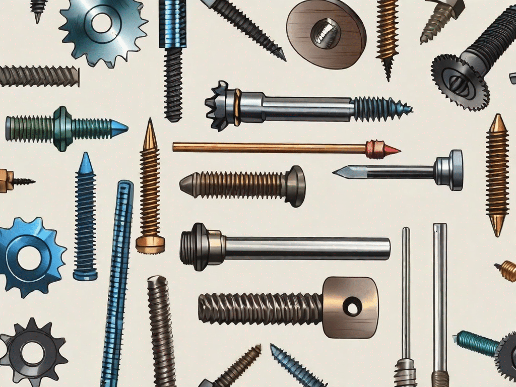 A variety of different types of screws