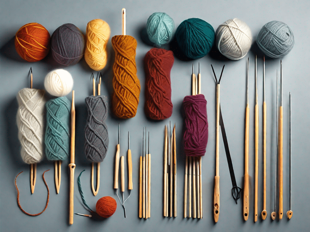 Various knitting needles