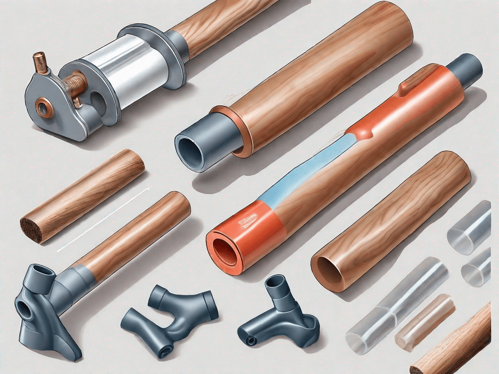 Various tools and materials needed for creating elastic joints