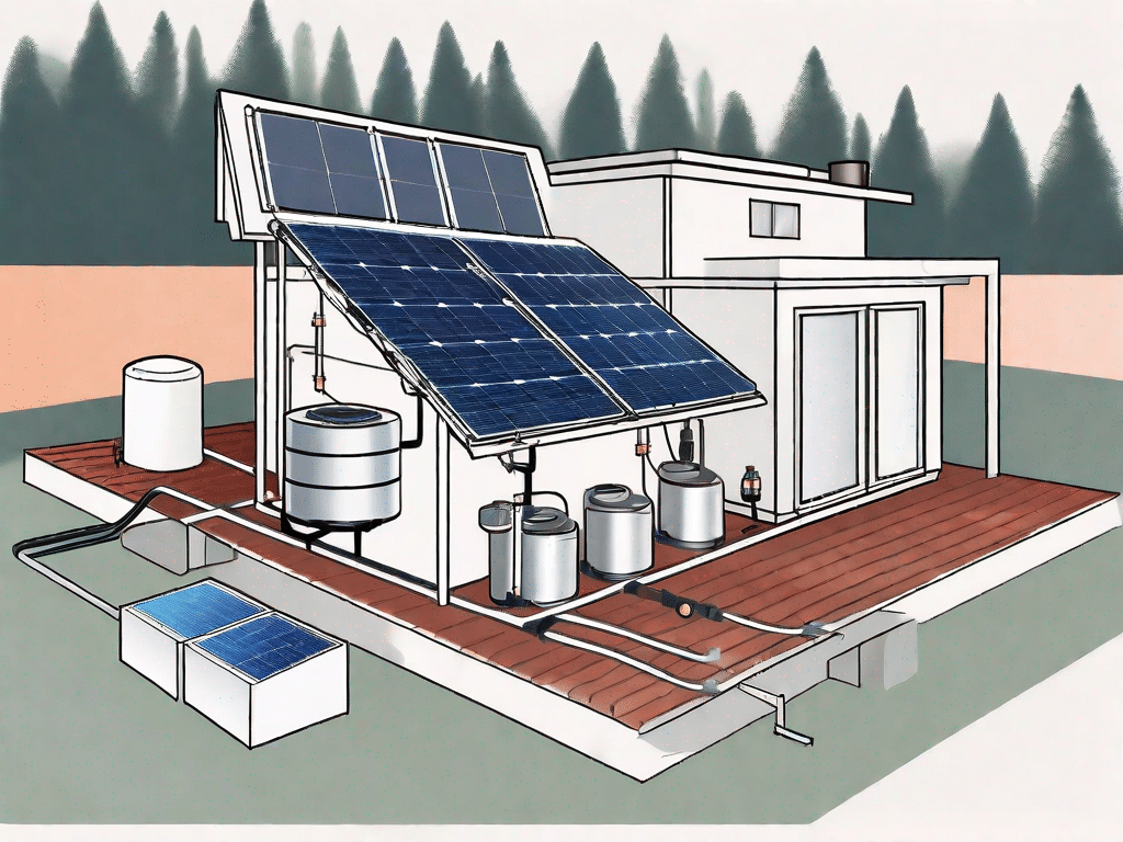 A diy thermal solar system setup at a home