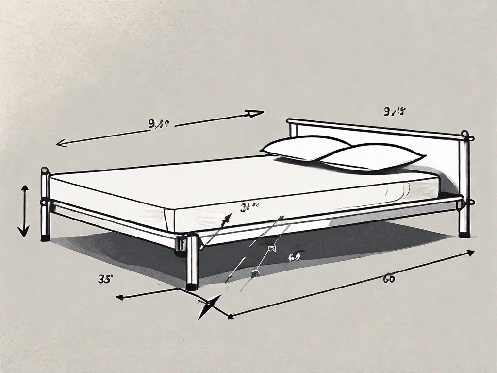 A bed base with adjustable parts and a few arrows indicating the adjustment points for optimal comfort