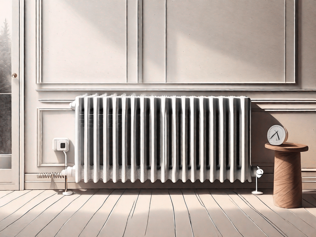A variety of different sized radiators with a tape measure next to them