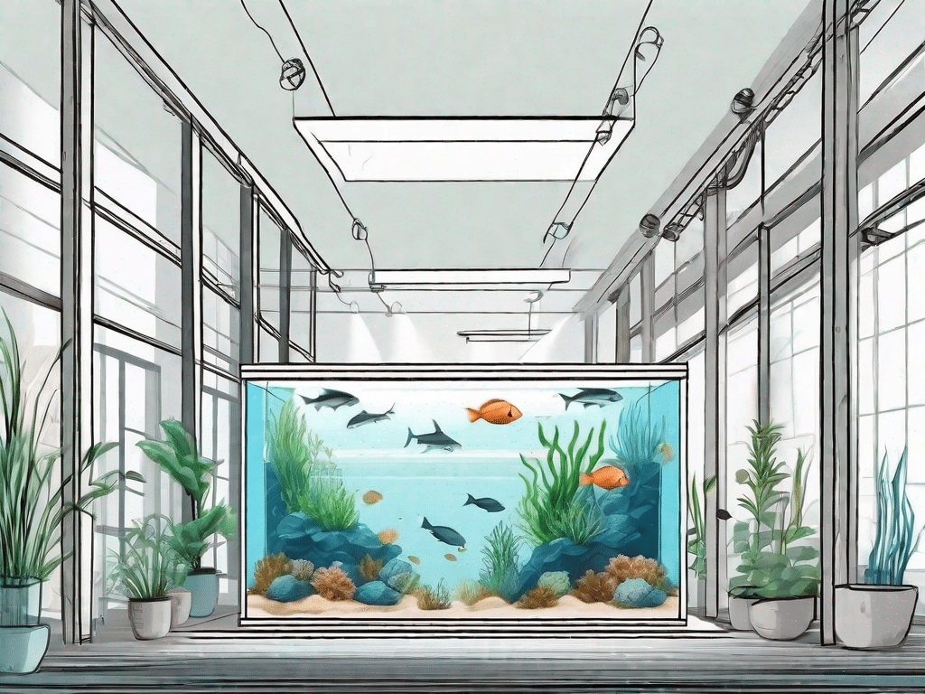 Different stages of building an aquarium background