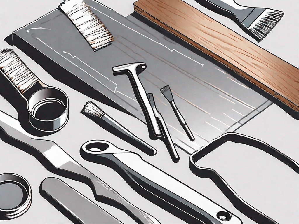 Various tools and materials needed for bonding aluminum