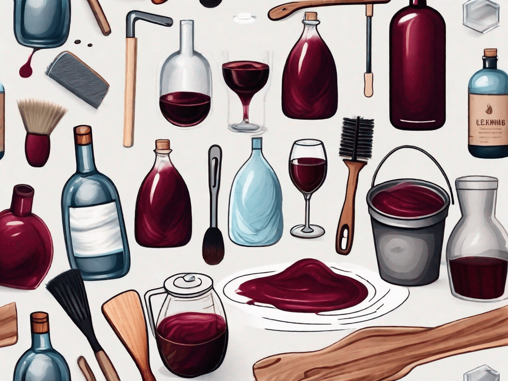 Various types of stains such as red wine