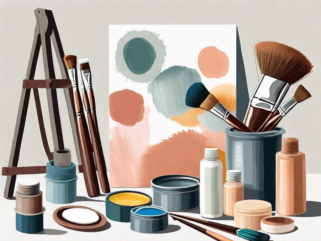 Various painting tools such as brushes