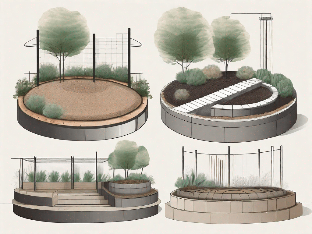A garden well in the process of being built