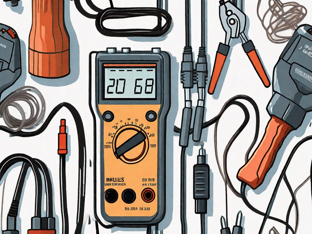 Various tools like a multimeter