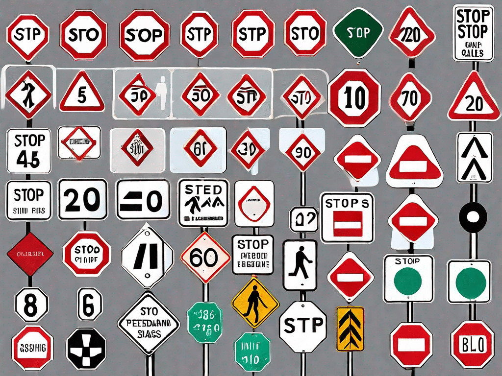 Various traffic signs