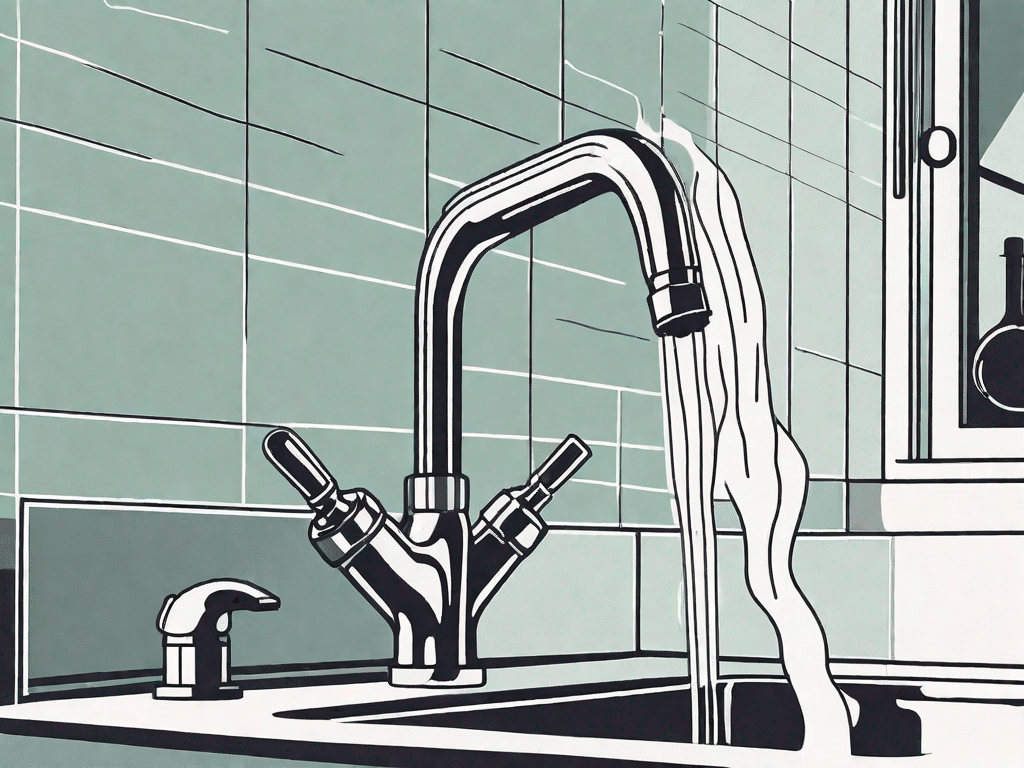 A low pressure faucet being installed on a kitchen sink
