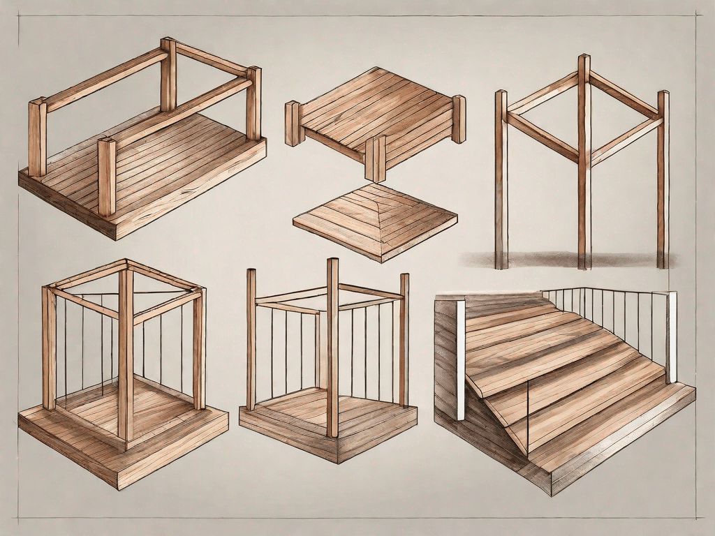A wooden frame structure