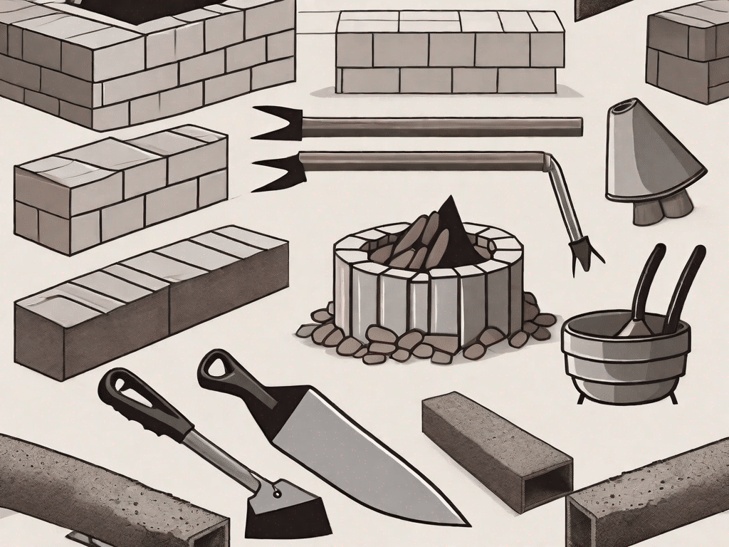 Various essential materials like bricks