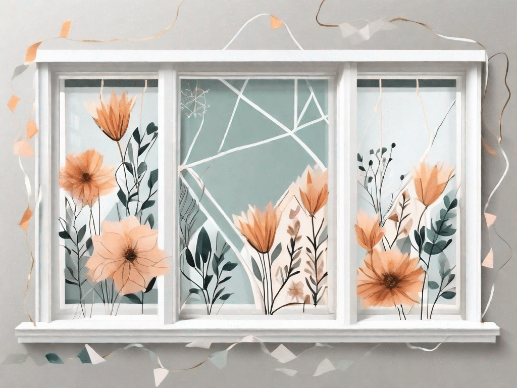 Three different styles of diy window decorations