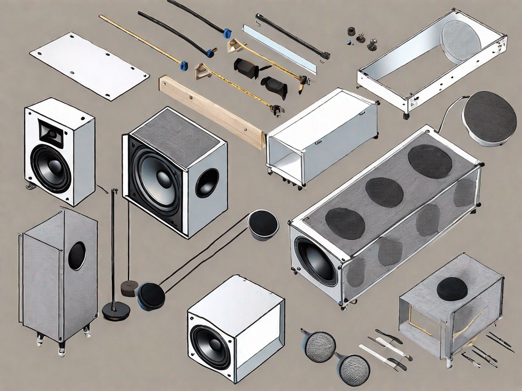 Various speaker components such as crossovers and drivers