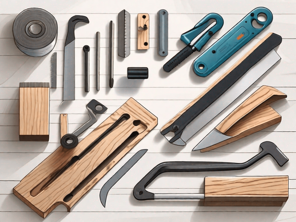Various tools such as a laminate cutter