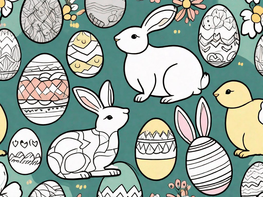 A variety of fun and creative easter-themed crafts and coloring pages
