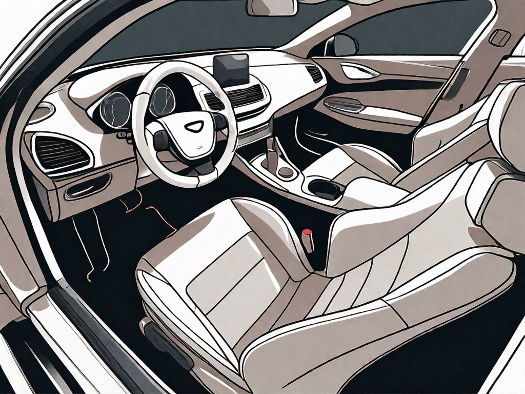 A car interior with focus on the seats