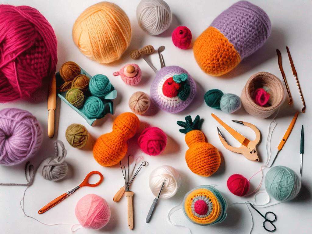 A variety of colorful and whimsical amigurumi creations