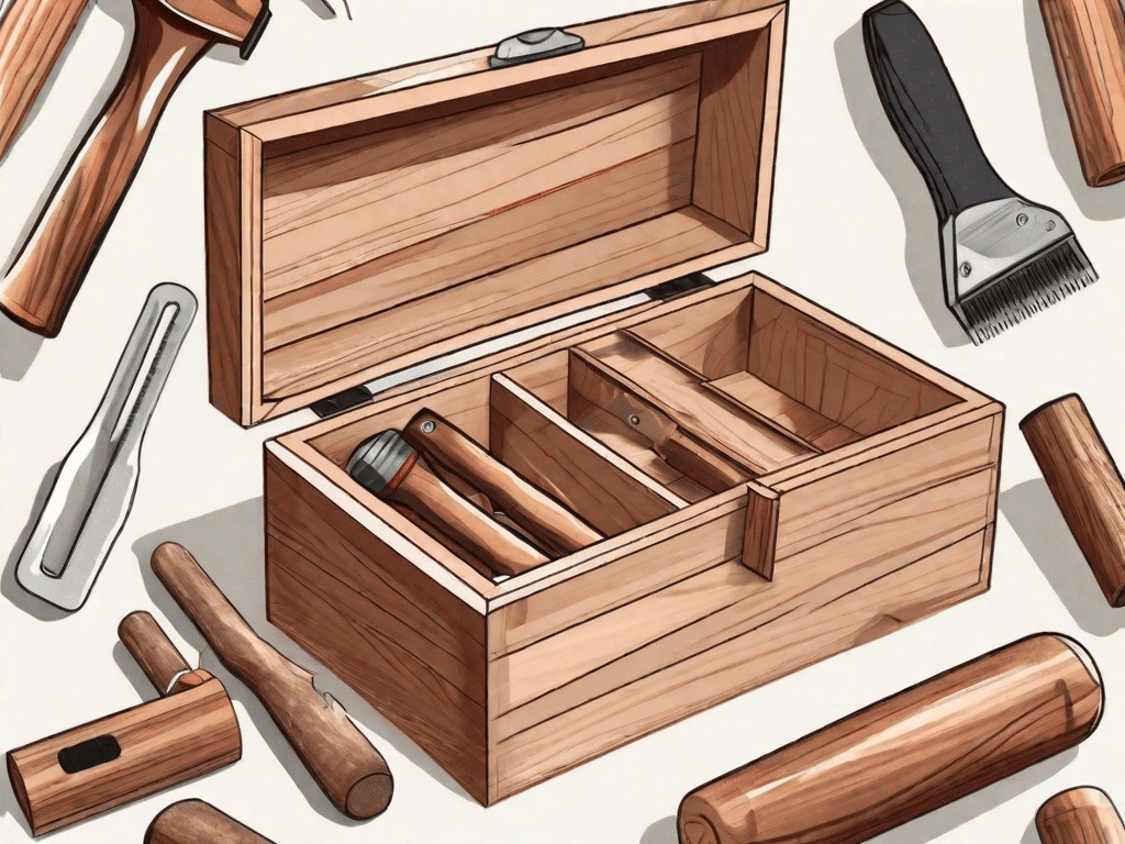 A wooden humidor in the process of being constructed
