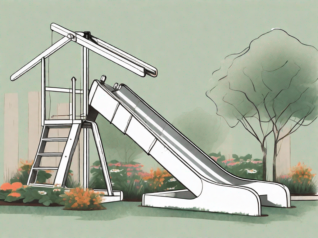 A variety of garden seesaws in an outdoor setting
