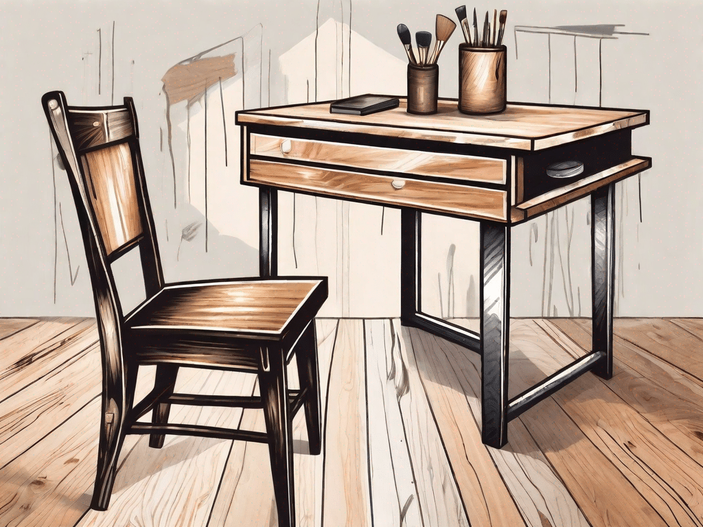 A set of wooden furniture pieces