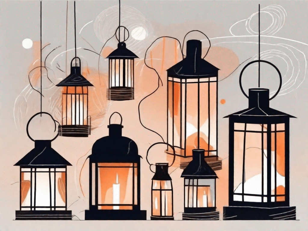 Various lanterns in different shapes