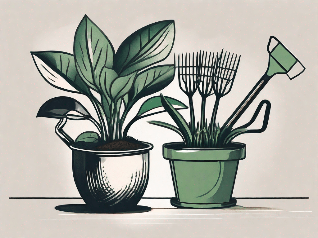 The affenblume plant in a decorative pot